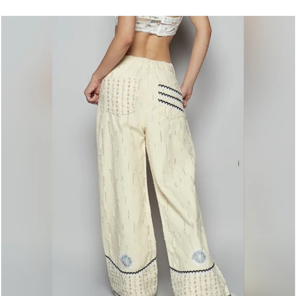 Pol Flower Patchwork Pants - image 2